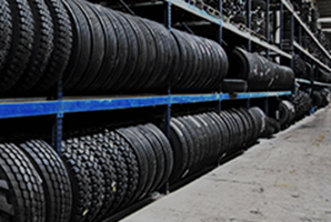 Shelves of tires